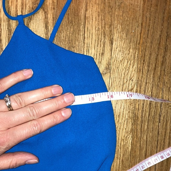 Max & Cleo Asymmetrical Blue and Green High-Low Sundress - Picture 10 of 13